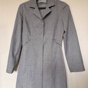Women's Gray Tailored Long Blazer